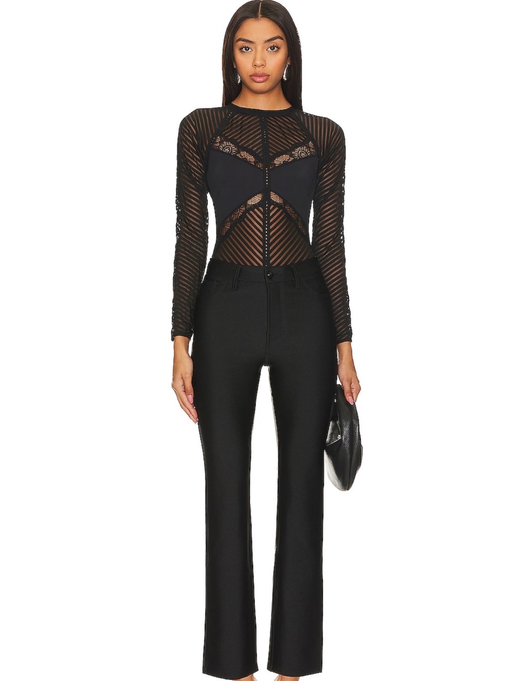 Good American Shine Compression Good Waist Straight Pant